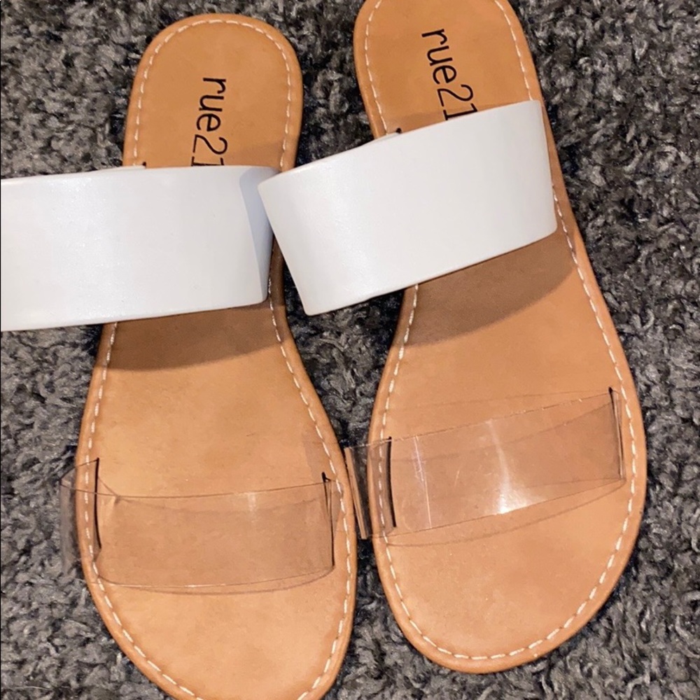 Rue21- White and clear strapped sandals
